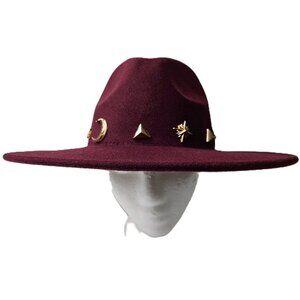 Anthropologie Women’s Charm-Trimmed Rancher Hat – Wool with Gilded Charms